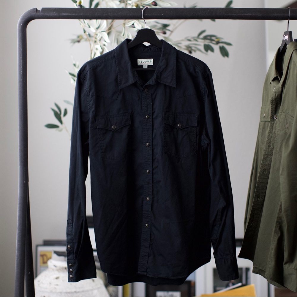 Mens Tecovas Black Western shirt (L)